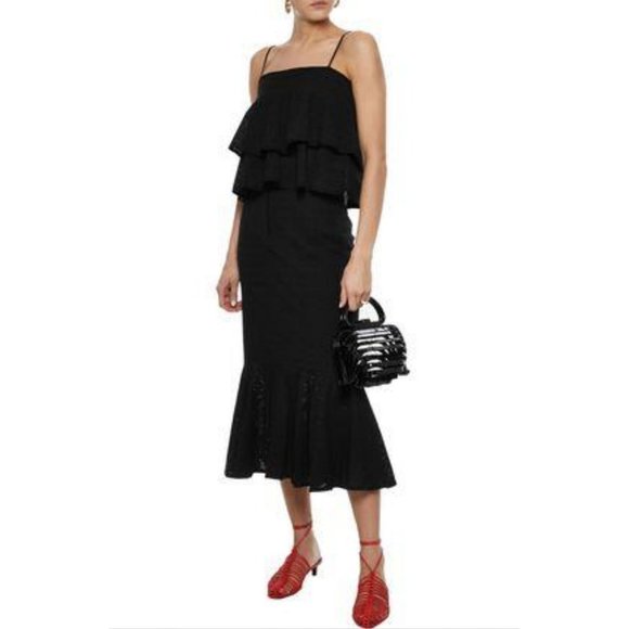 A.L.C. Dresses & Skirts - A.L.C Andrea Lieberman Presley Tiered Broderie Anglaise Cotton Top Black Size 6
